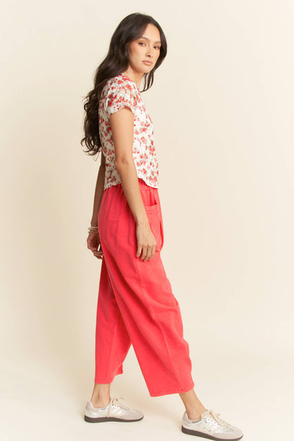 Davi & Dani - PLUS RIBBON SHORT SLEEVE LAYERED MESH TOP