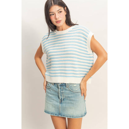 HYFVE - Striped Sleeveless Crew Neck Top