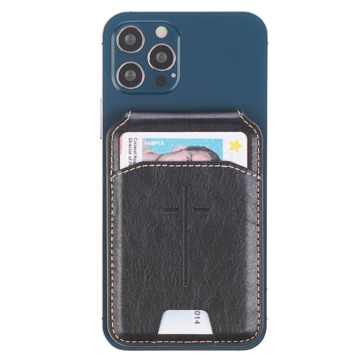 Christian Art Gifts - Phone Wallet Magnetic Black Cross