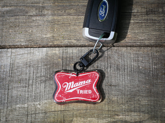 Scent South - Mama tried - keychain