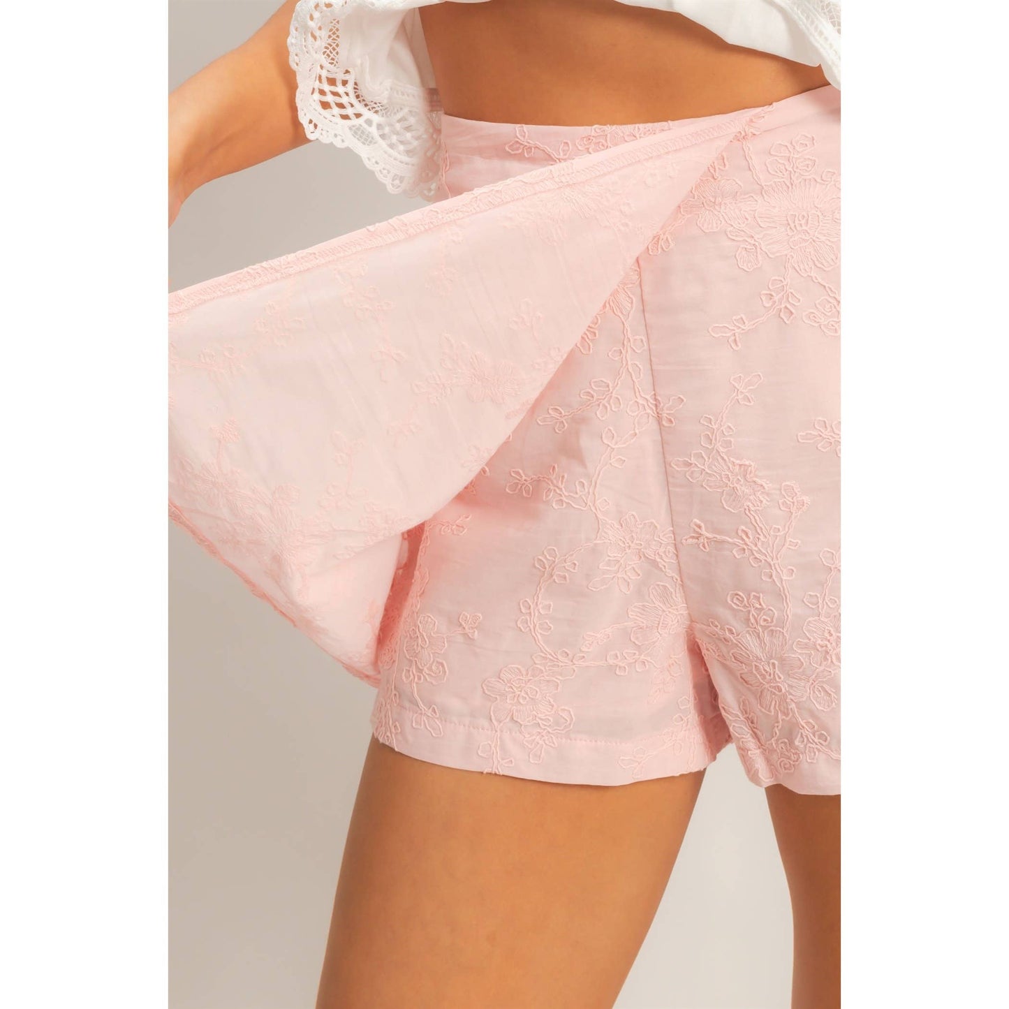 HYFVE - Floral Embroidered Wrap Skort
