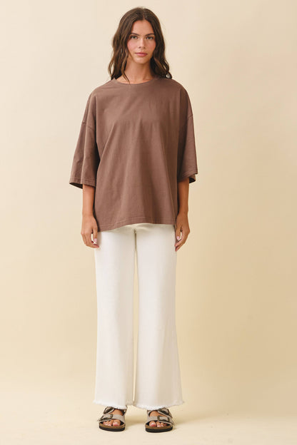 AEMI + CO - 7164GK Wide Leg Raw Hem Denim Pants