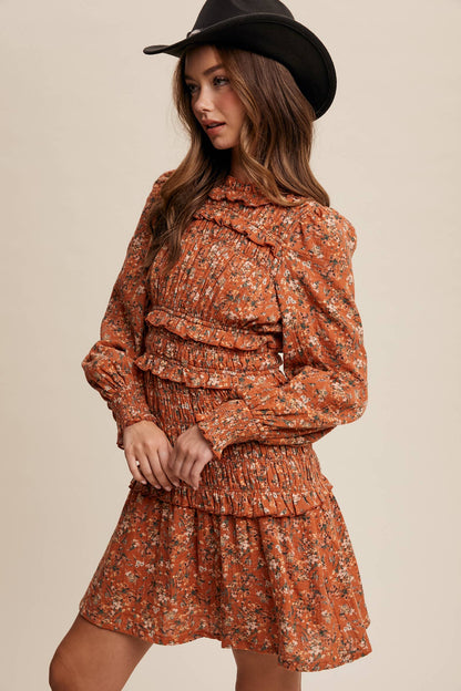 Listicle - Floral Smocked Mini Dress LD1467
