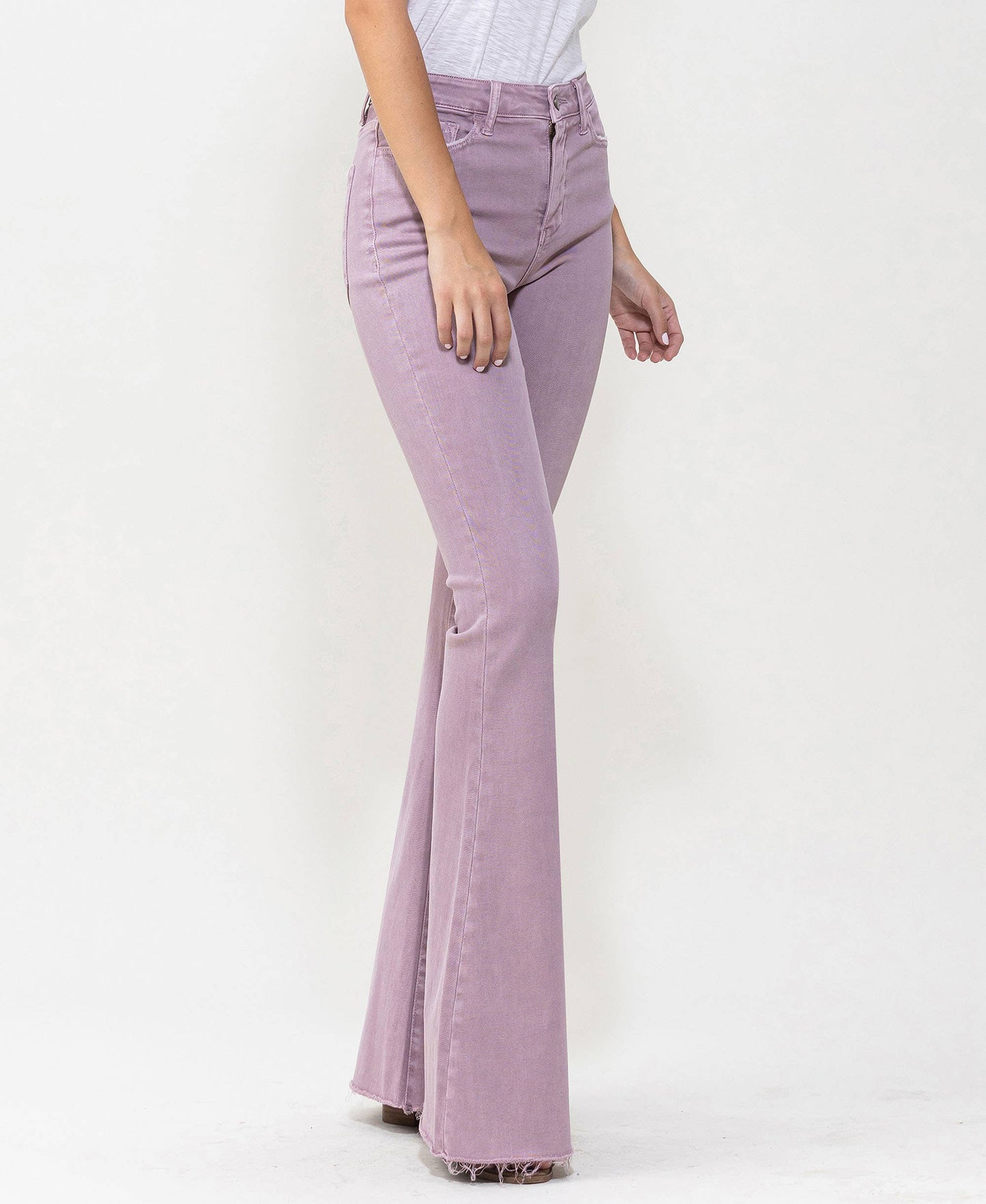VERVET by FLYING MONKEY - HIGH RISE RAW HEM SUPER FLARE JEANS