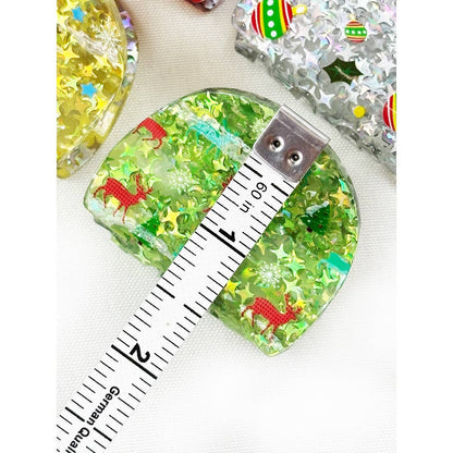 Love and Repeat - Christmas Prints on Glitter Mini Hair Claw Clip