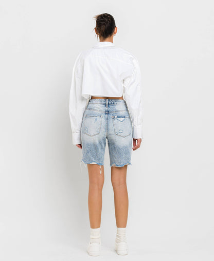 VERVET by FLYING MONKEY - SUPER HIGH RISE BERMUDA SHORTS V2770
