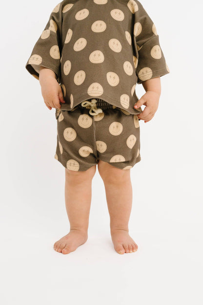 Little One Shop - Neutral Smileys Slouchy Set