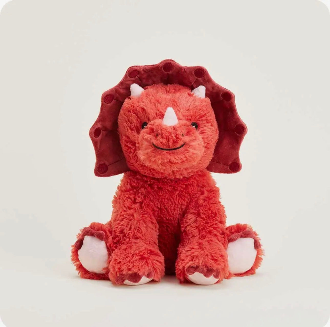 The Shimmer Shack Red Triceratops Warmies Jr.