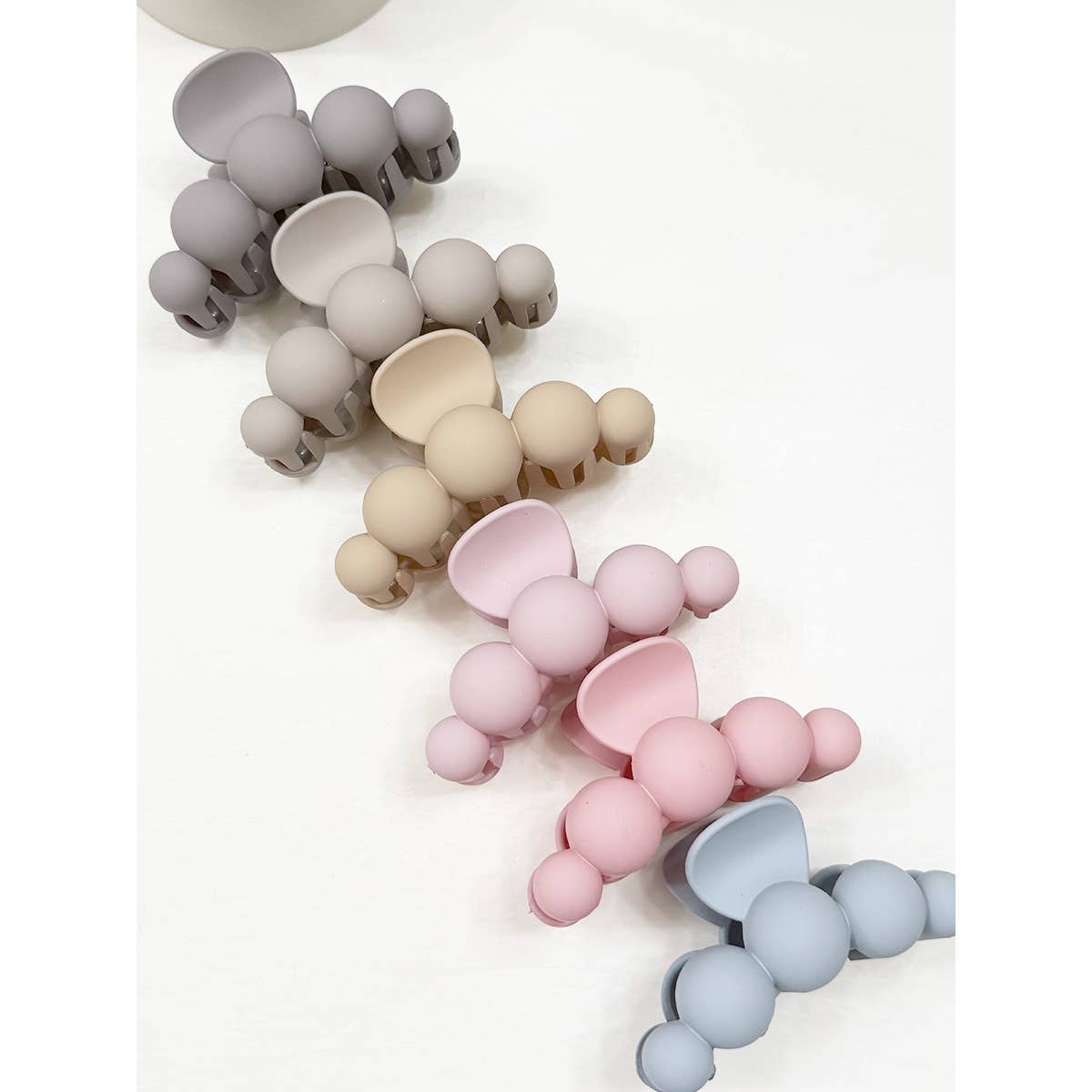 Soft Matt Bubble Pearl Hair Claw Clips