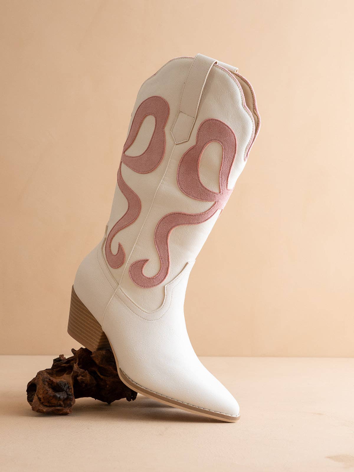 OASIS SOCIETY - The Bowie | Pink Western Boot with Pink Inlay