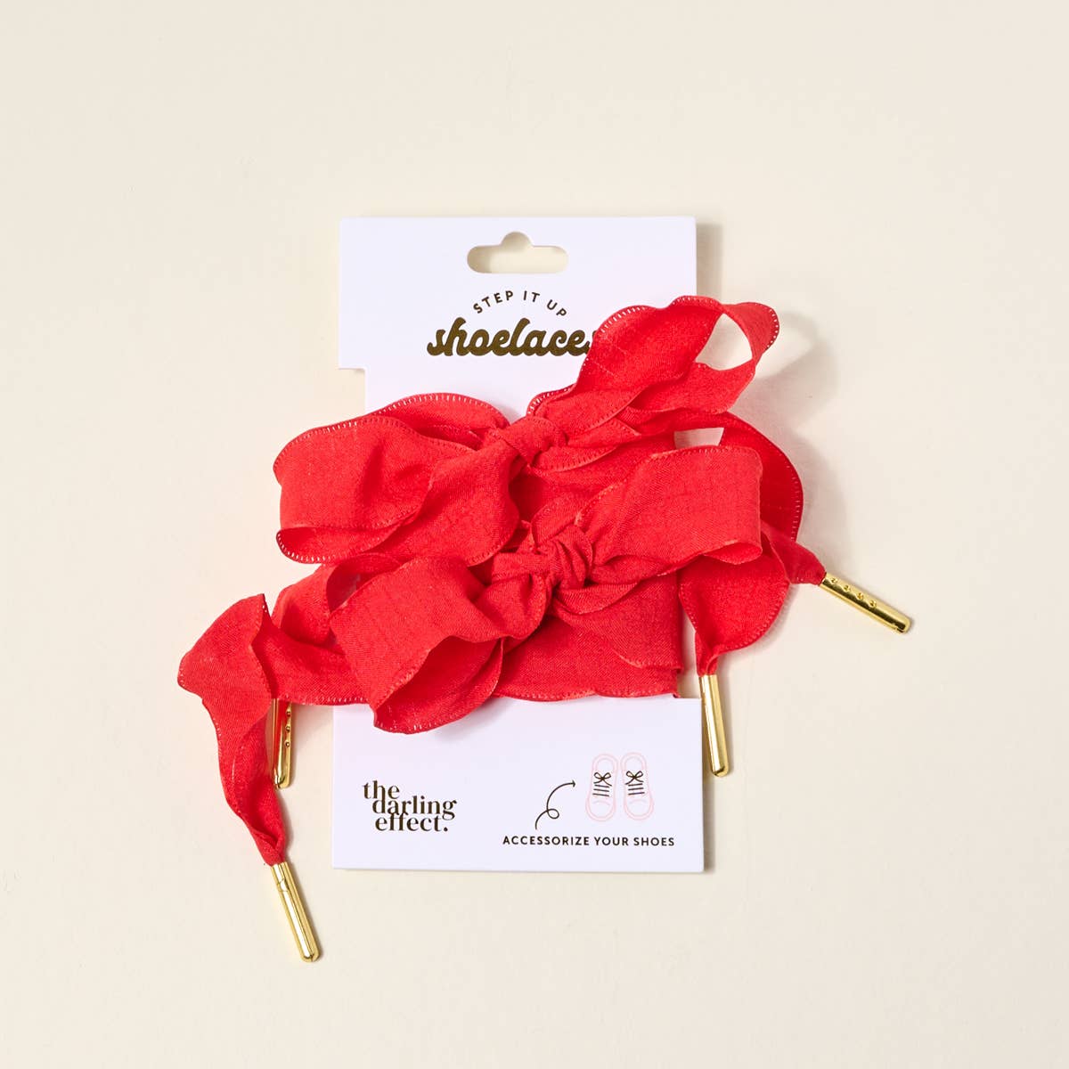 The Darling Effect - Step It Up Shoelaces–Frilly Red