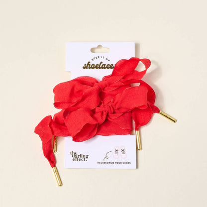 The Darling Effect - Step It Up Shoelaces–Frilly Red