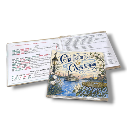 Pat's Monograms, LLC - Charleston & Chardonnay Mahjong Card Cover — Large NMJL Card Holder