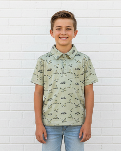 Burlebo Youth Polo - Flying Ducks in Green