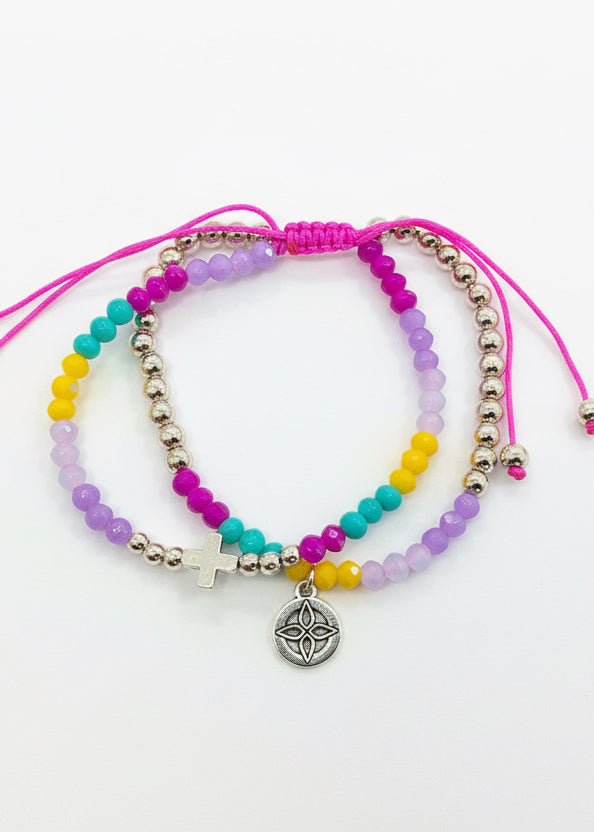 Jane Marie colorful cross bracelet