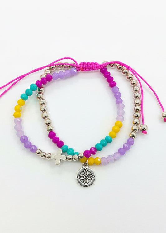 Jane Marie colorful cross bracelet