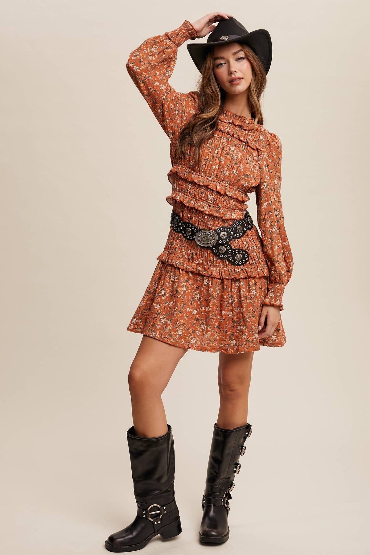 Listicle - Floral Smocked Mini Dress LD1467