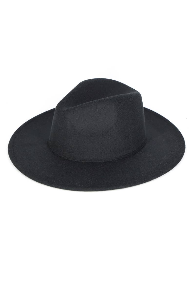 Anarchy Street - Solid Flat Brim Panama Hat