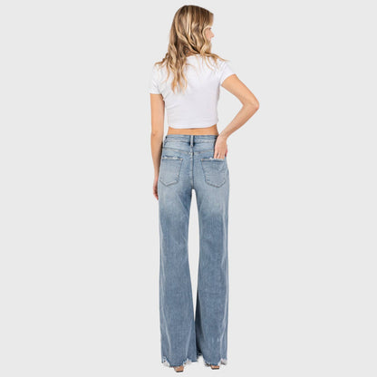 Petra HIGH RISE STRETCH VINTAGE FLARE W/ FRAYED HEM