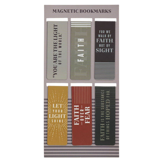 Christian Art Gifts - Magnetic Bookmark Set Faith over Fear