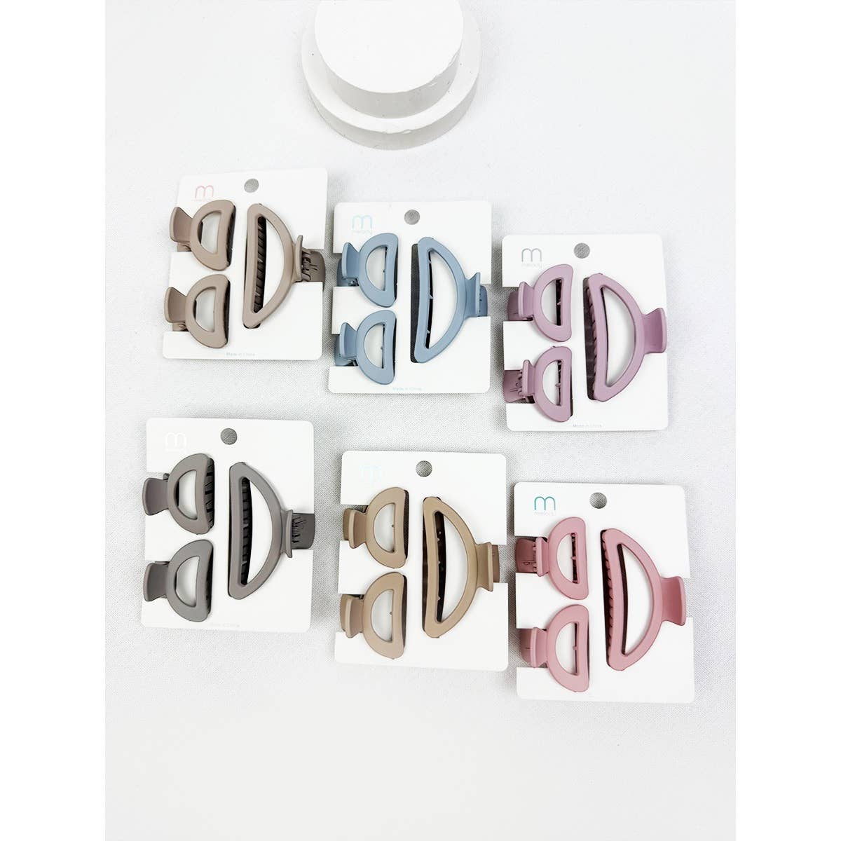 Love and Repeat - 3 pc Set Mini and Medium Half Moon Hair Claw