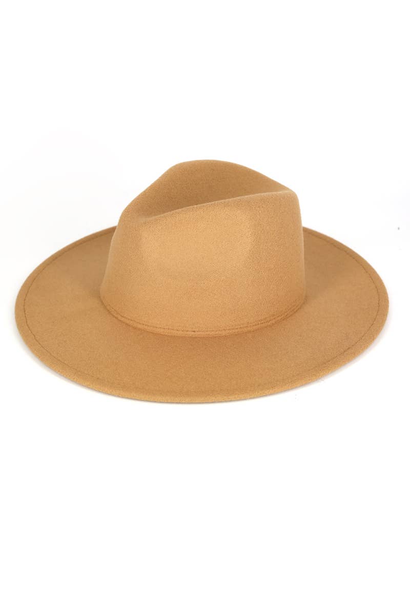 Anarchy Street - Solid Flat Brim Panama Hat