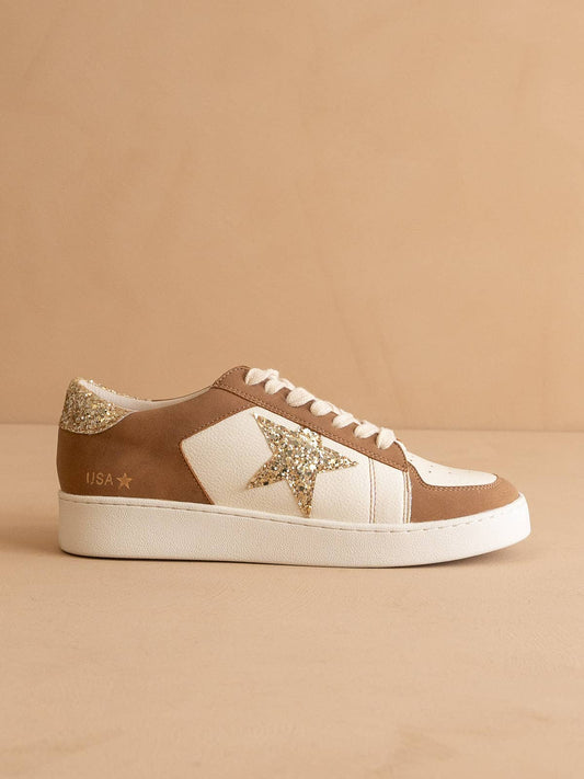 OASIS SOCIETY - The Liberty | Camel Glitter Star Sneaker