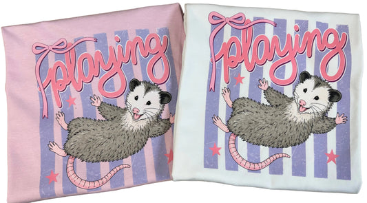 Youth playing possum shirt