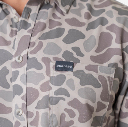 Performance button up classic deer camo