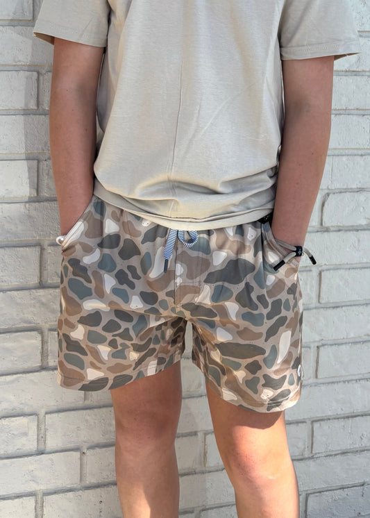 Burlebo Youth Pintail Camo Athletic Shorts