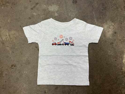 Kids Trucks 4th of July Shirt