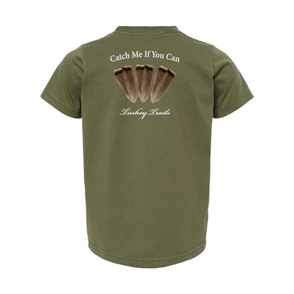 Army Green Buck Shot Apparel Kids Turkey Trails T-shirt, {{Size}{{Sku}}