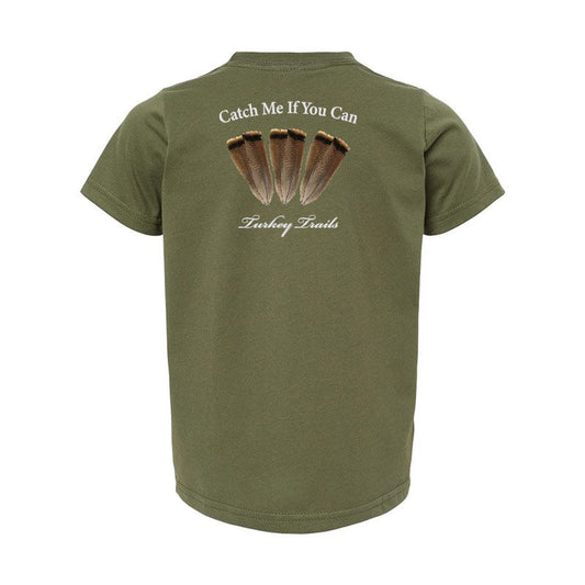 Army Green Buck Shot Apparel Kids Turkey Trails T-shirt, {{Size}{{Sku}}