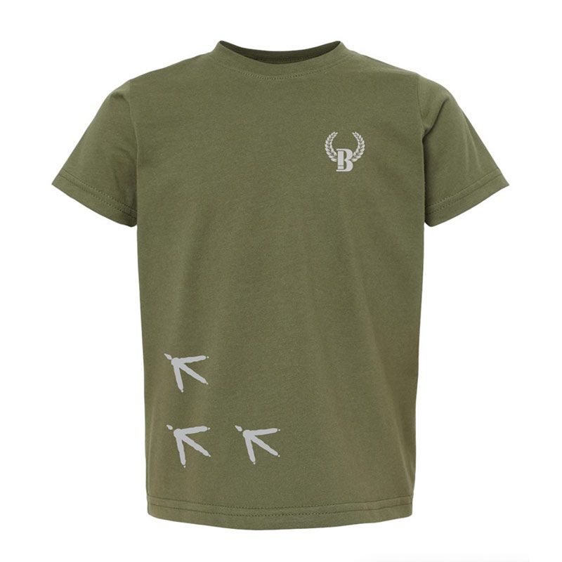 Army Green Buck Shot Apparel Kids Turkey Trails T-shirt, {{Size}{{Sku}}