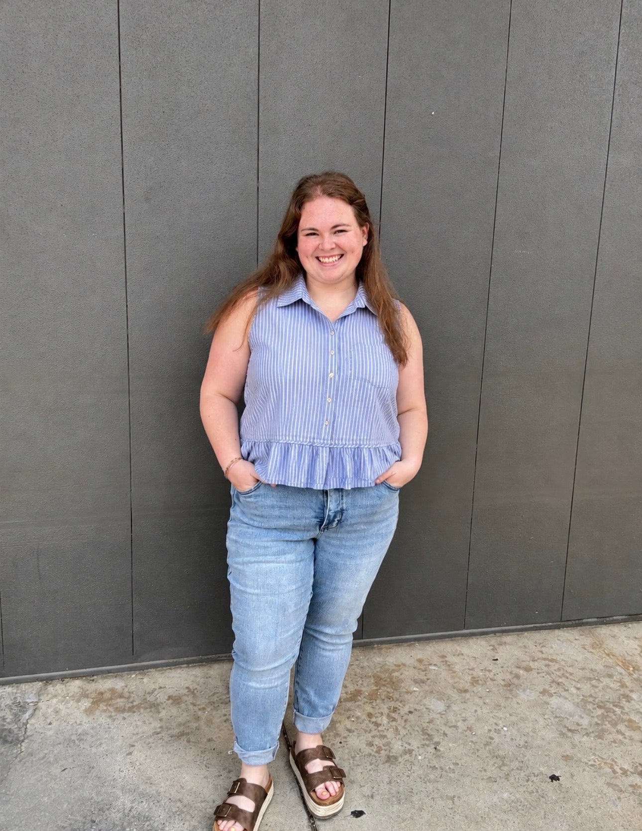 Entro Blue Striped Shirt