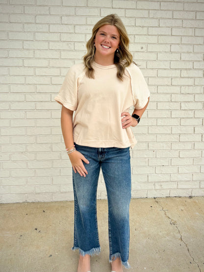 Flowy cream top