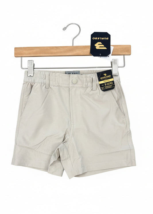 Burlebo Youth Light Khaki Everyday Shorts with American Flag Pocket
