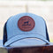Heather Grey/Black Buck Shot Apparel Bird Dog Leather Patch Hat, {{Size}{{Sku}}