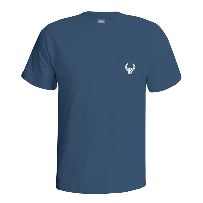 Indigo Blue Buck Shot Apparel Blue Crab Short Sleeve Pocket T-shirt, {{Size}{{Sku}}