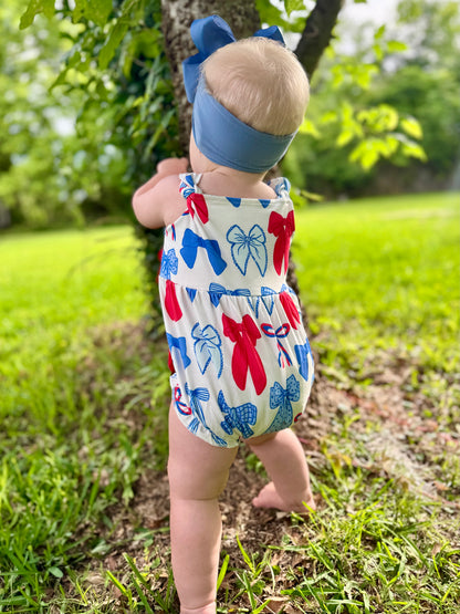 The Shimmer Shack Baby Girl Patriotic Bubble