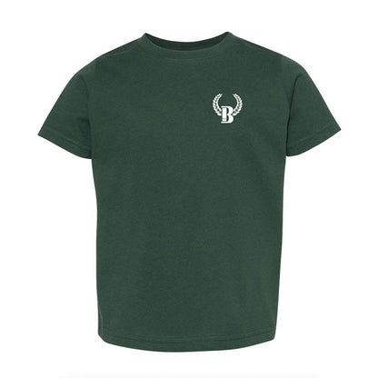Forest Green Buck Shot Apparel Kids Redfish T-shirt, {{Size}{{Sku}}