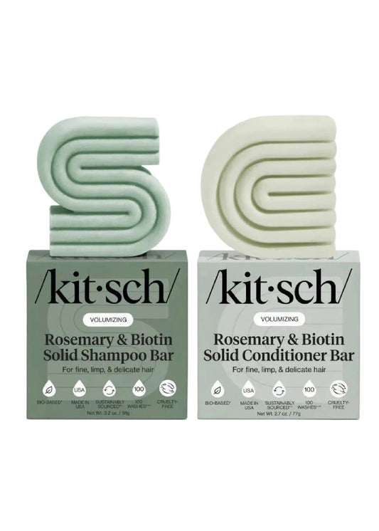 KITSCH - Rosemary & Biotin Volumizing Shampoo & Conditioner Bar Combo