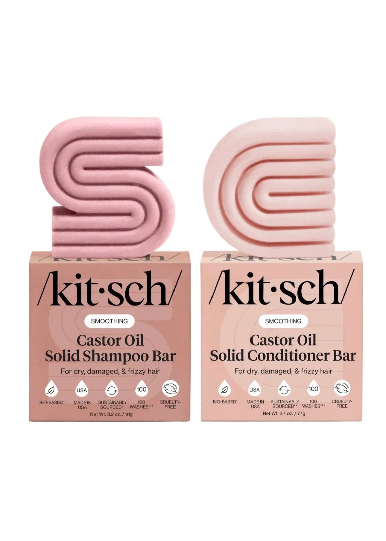 KITSCH - Castor Oil Nourishing Shampoo & Conditioner Bar Combo