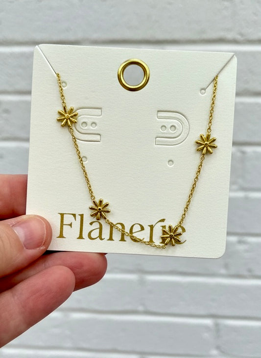 Flanerie Sundown Daisy 18K Gold Necklace