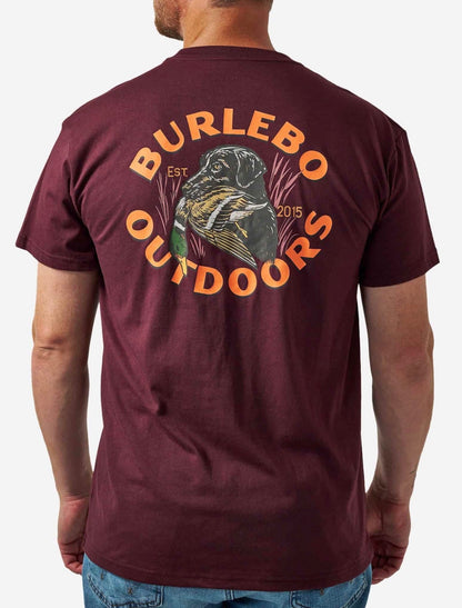 Maroon short sleeve tee duck down