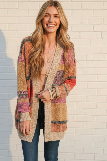 Oversized Colorful Cardigan