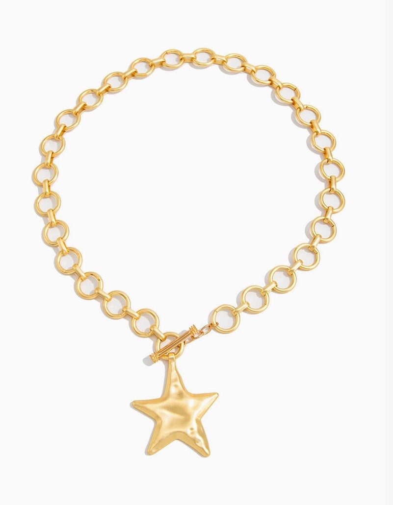 Chunky Gold Star Necklace