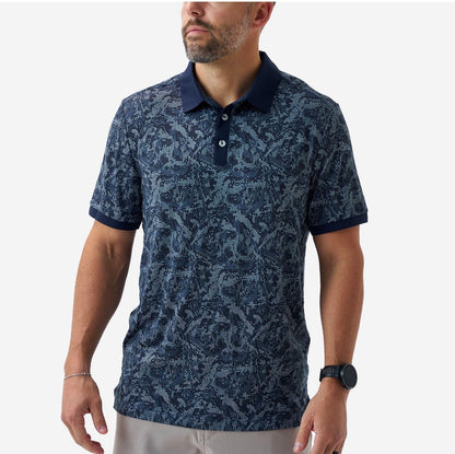 Performance Ringer polo digi camo navy