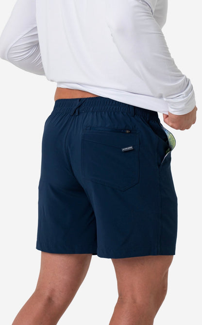 Everyday short deep water navy mayan pocket