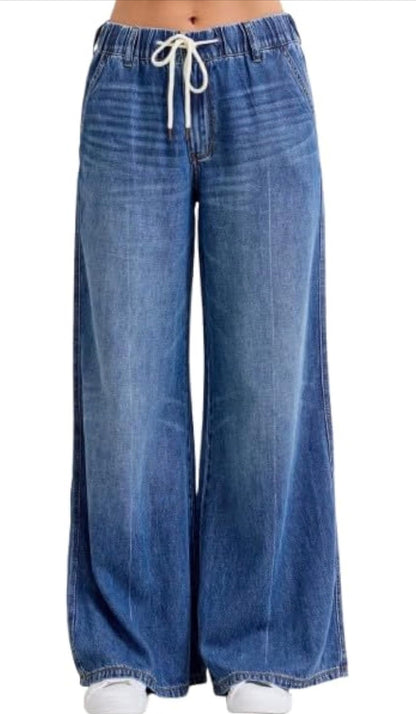 HW Featherweight Palazzo Shadow Light Judy Blue Jeans